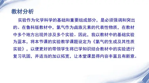 氯气的生成及其性质实验ppt课件