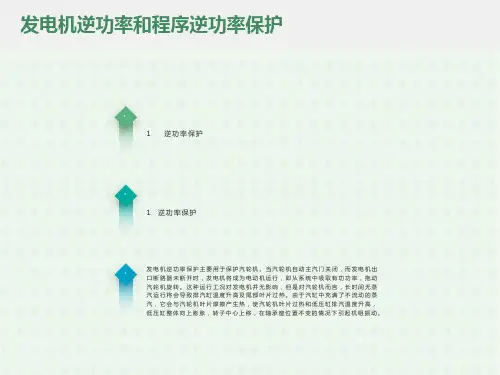 发电机逆功率保护、程序逆功率