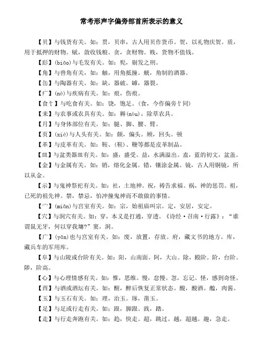 形声字知识点及专项练习题 (含答案)