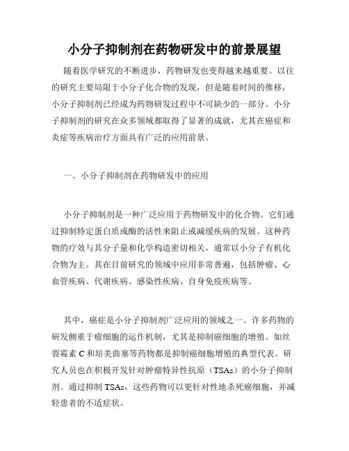 小分子抑制剂在药物研发中的前景展望
