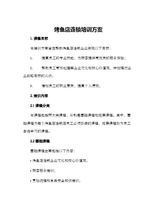 烤鱼店连锁培训方案