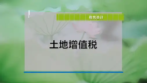 土地增值税PPT模板
