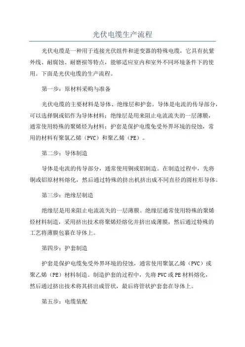 光伏电缆生产流程