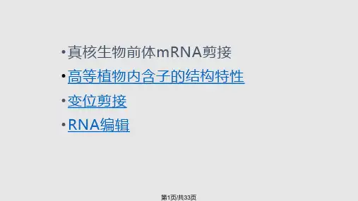 基因组学  基因表达的转录后调控PPT课件