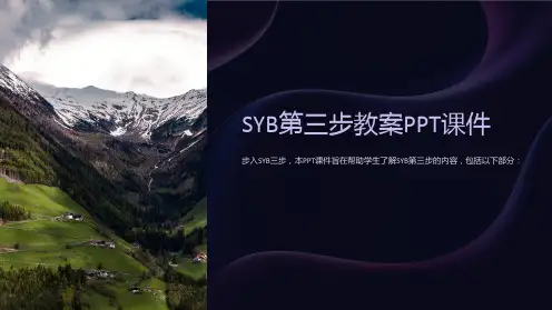 《SYB第三步教案》课件