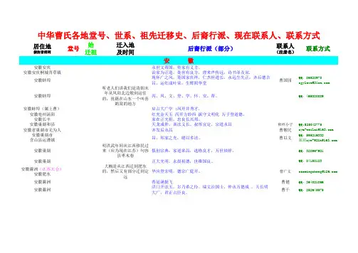 曹氏家谱