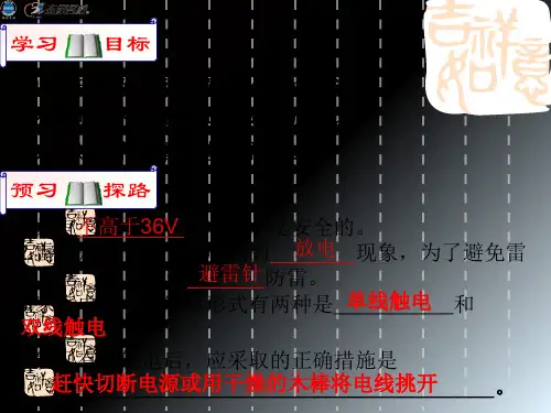 新人教版九年级物理课件：第十九章-第三节-安全用电_PPT幻灯片