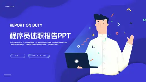 编程程序员工作述职报告PPT
