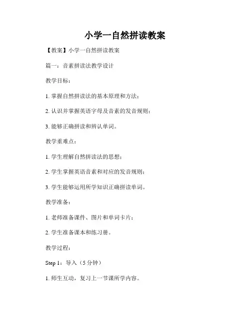 小学一自然拼读教案