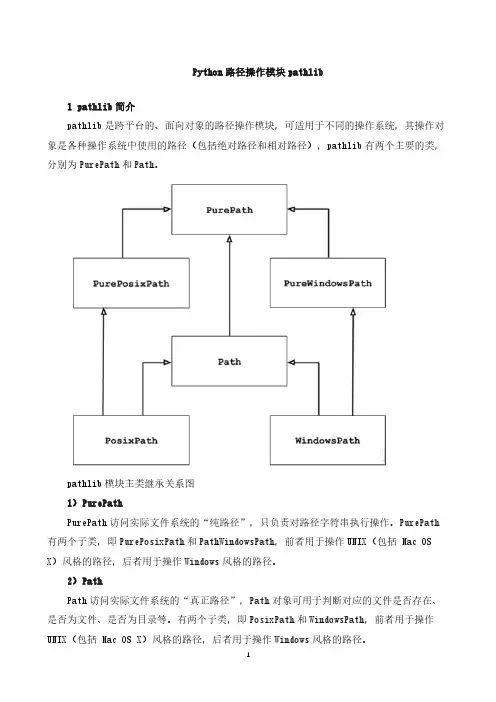 Python路径操作模块pathlib方法及属性总结