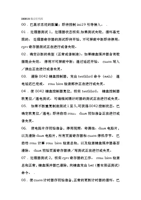 debug指示灯代码