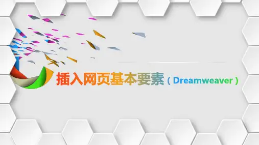 网页设计与制作(Dreamweaver)《插入网页基本要素之多媒体内容》