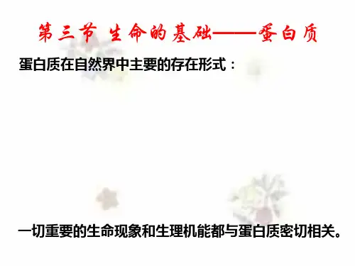 优课系列高中化学人教版选修1 1.3生命的基础——蛋白质 课件(27张)