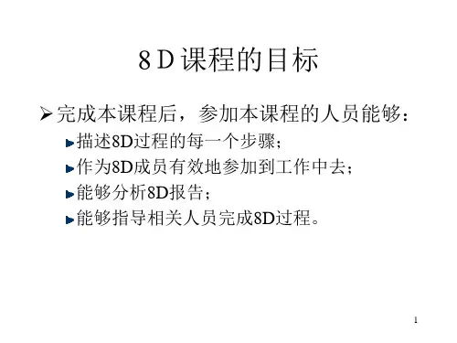 8D问题解决指引PPT101页