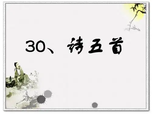 30诗五首