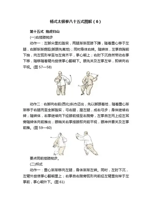 杨式太极拳八十五式图解（6）