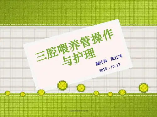 三腔喂养管操作与护理ppt课件