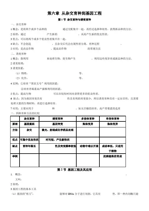 《从杂交育种到基因工程》优秀教案