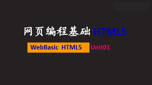 html5基础PPT课件