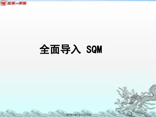 全面导入SQM