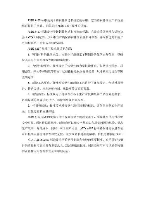 astma487标准铸钢件