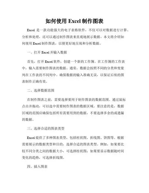 如何使用Excel制作图表