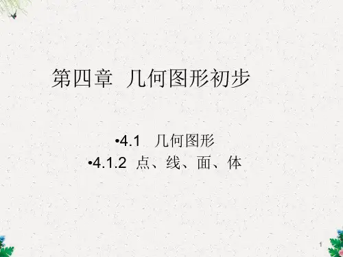 人教版七年级数学上册课件：4.1.2  点、线、面、体