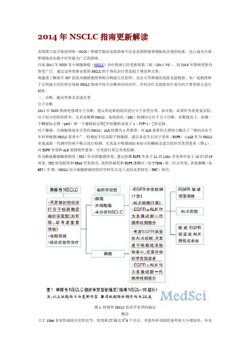 2014年NCCN非小细胞肺癌(NSCLC)指南解读