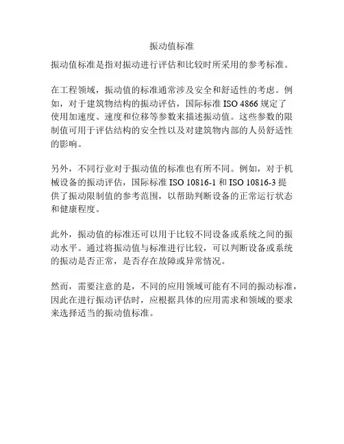 振动值标准