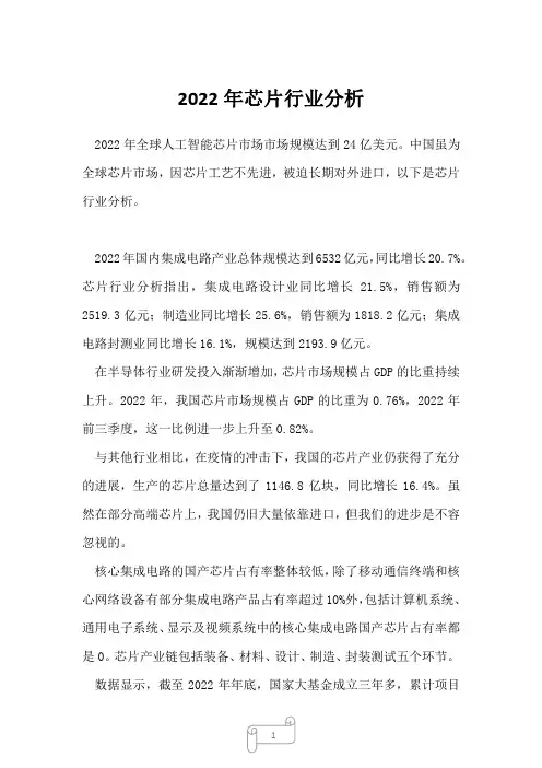 2023年芯片行业分析