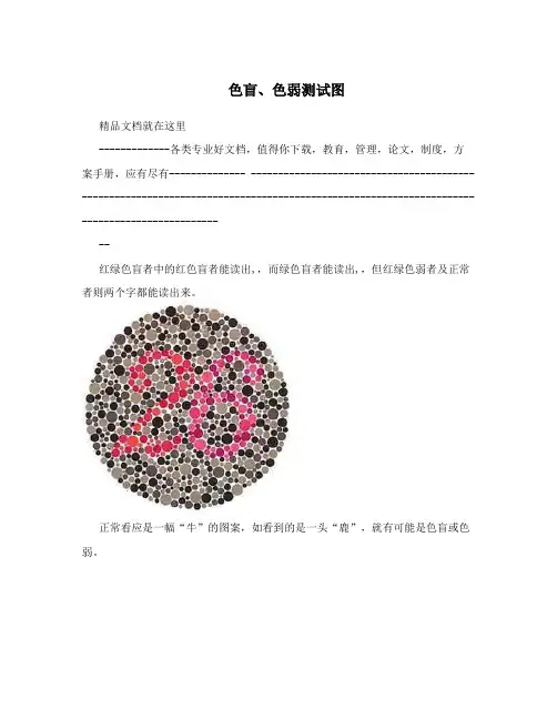 色盲、色弱测试图
