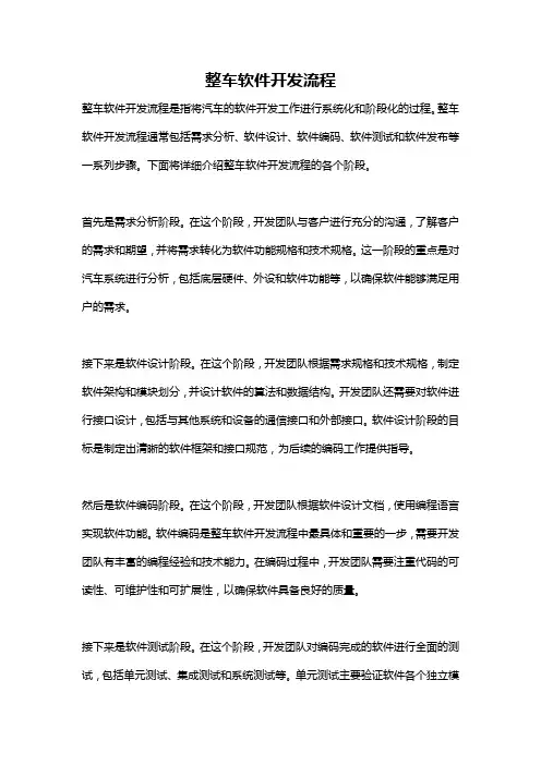 整车软件开发流程