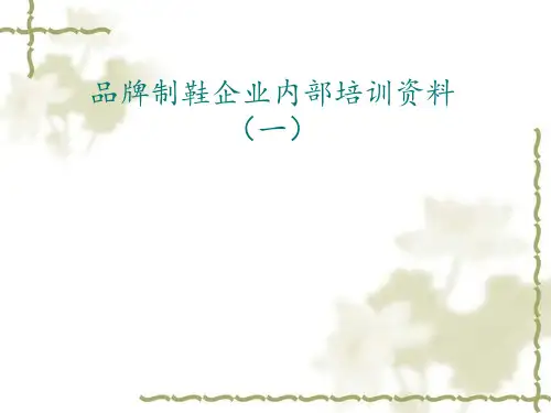 品牌制鞋企业内部培训资料(一)PPT课件