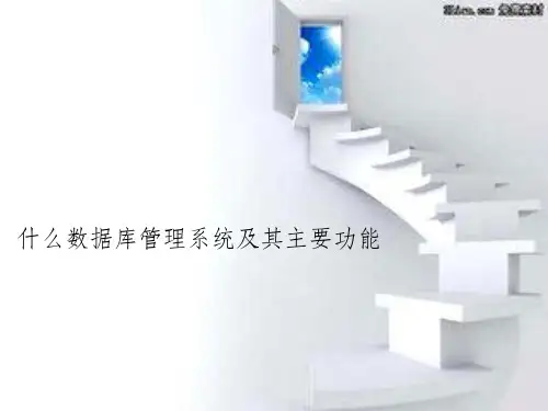 数据库管理系统及其主要功能