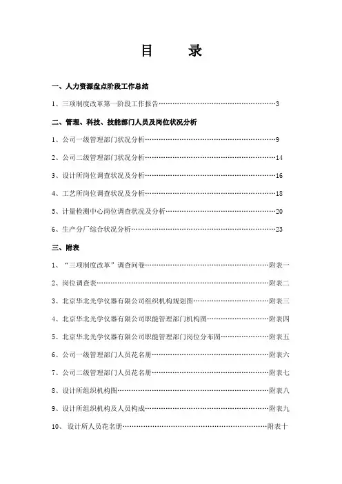 人力资源盘点总结报告