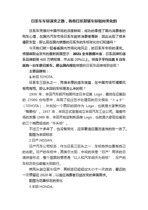 日系车车标演变之路，看看日系双雄车标如何变化的
