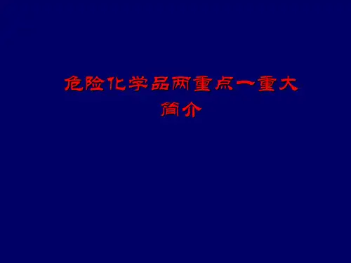 危险化学品“两重点一重大”简介