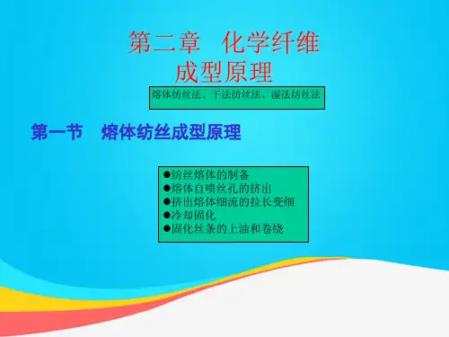 (推荐)第章化学纤维成型原理PPT资料