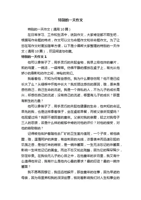 特别的一天作文