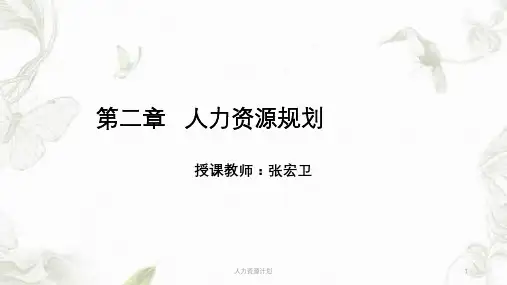 人力资源计划ppt课件