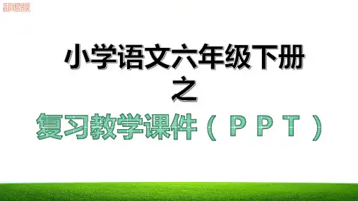 小升初六年级期末复习教学课件(口语交际)ppt部编六年级语文下册