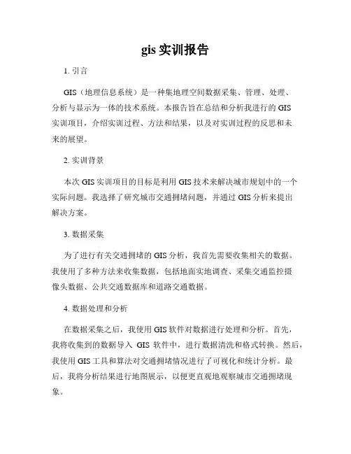 gis实训报告