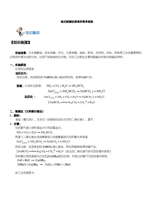 高中化学--侯式制碱法