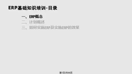 金蝶ERP基础培训教程PPT课件
