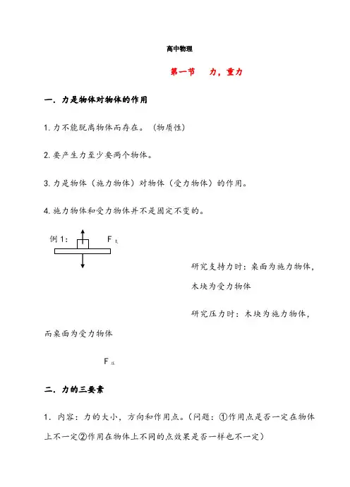 高中物理笔记(人教版){_最全}