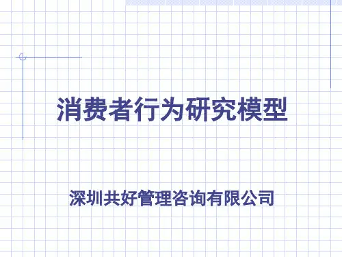 〖销售管理培训〗消费者行为研究模型