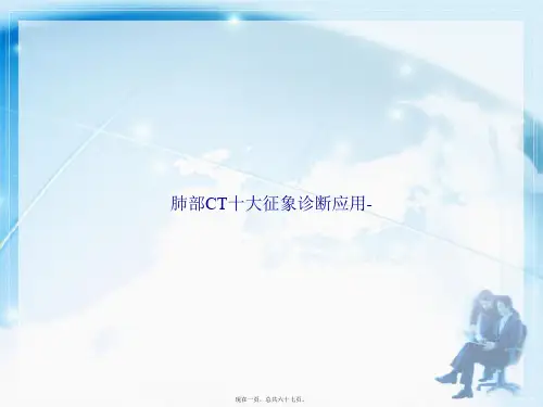 肺部CT十大征象诊断应用-讲课文档