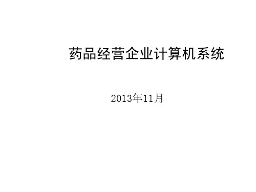 药品经营企业计算机系统