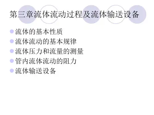 流体流动与输送