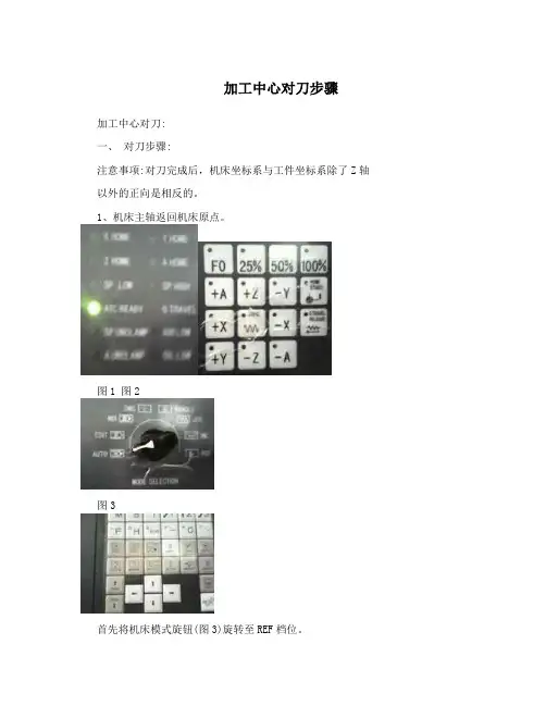 加工中心对刀步骤